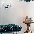 Wandkandelaar 2 lampen in Italiaans ambachtelijk glas en kristal - Mariangela Viadurini