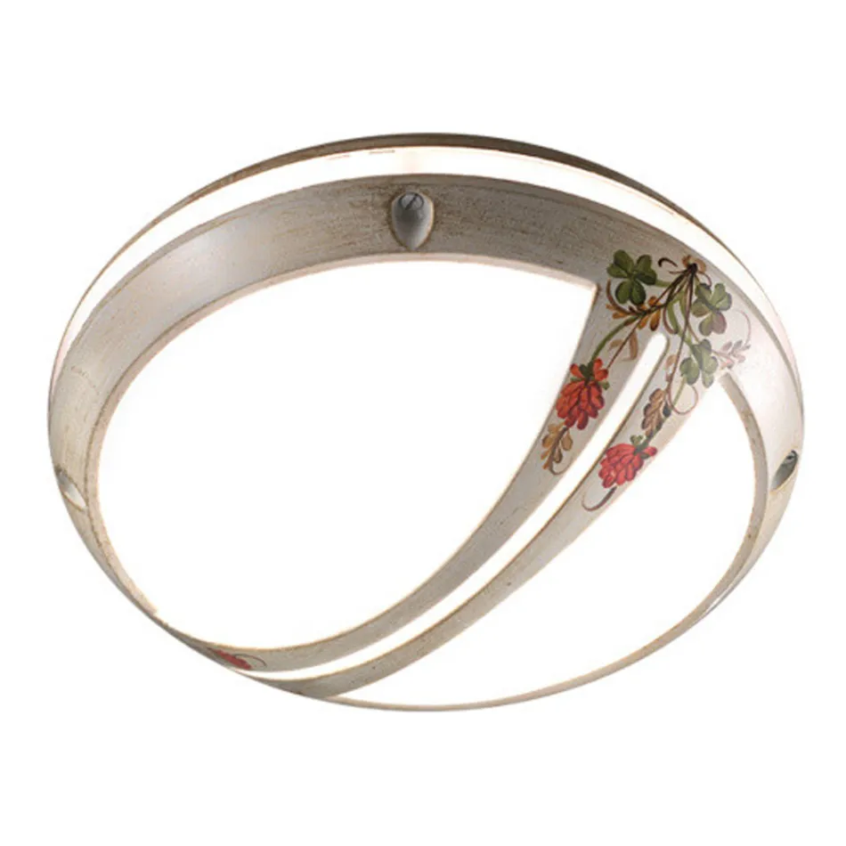 Tuin Wandlamp of Plafondlamp in Handbeschilderd Aluminium - Brindisi Viadurini