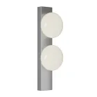 Wand- of plafondlamp van aluminium en wit geblazen glas - Alma Viadurini