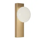 Wand- of plafondlamp van aluminium en wit geblazen glas - Alma Viadurini