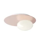 Wand- of plafondlamp van aluminium, metaal en wit glas - Luma Viadurini