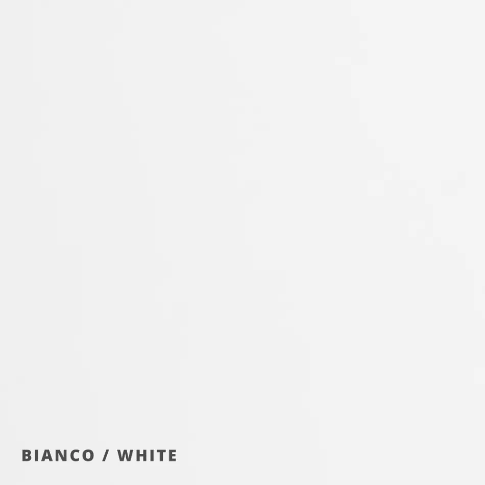 Wand- of plafondlamp van aluminium, metaal en wit glas - Luma Viadurini