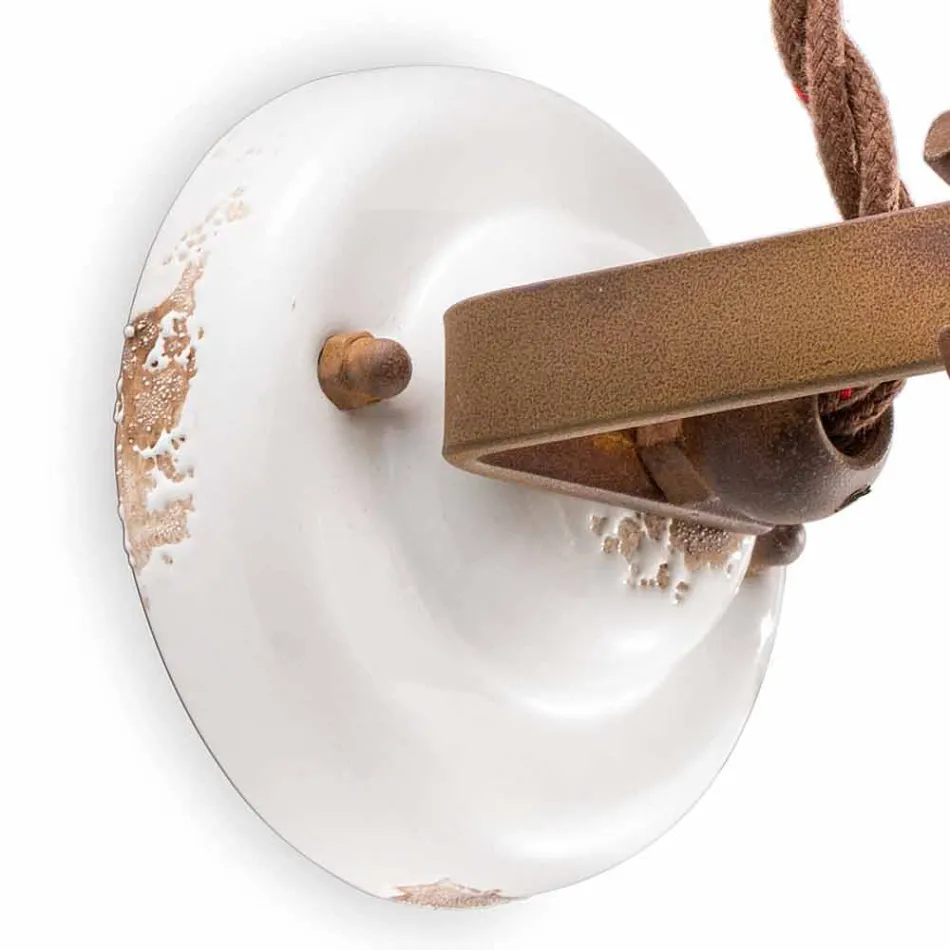 Muur verstelbare keramische en metalen spotlight Kendra Ferroluce Viadurini