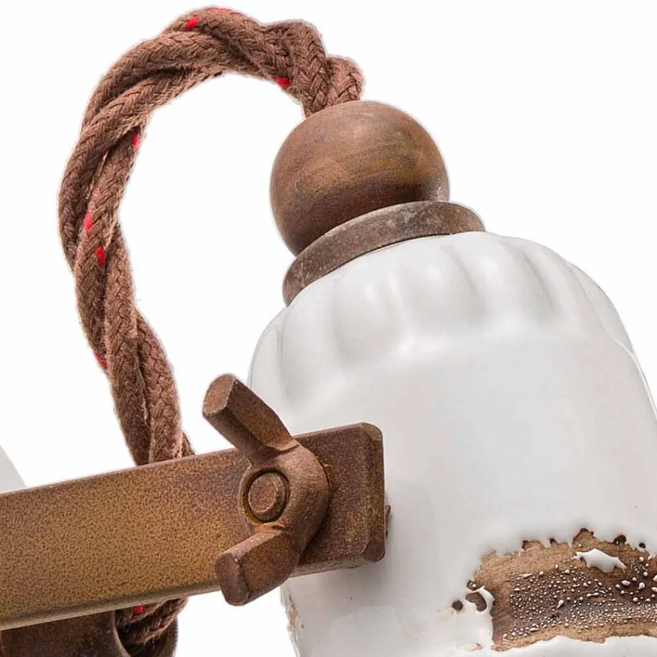 Muur verstelbare keramische en metalen spotlight Kendra Ferroluce Viadurini