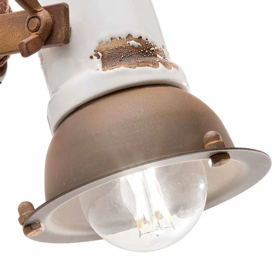 Muur verstelbare keramische en metalen spotlight Kendra Ferroluce Viadurini