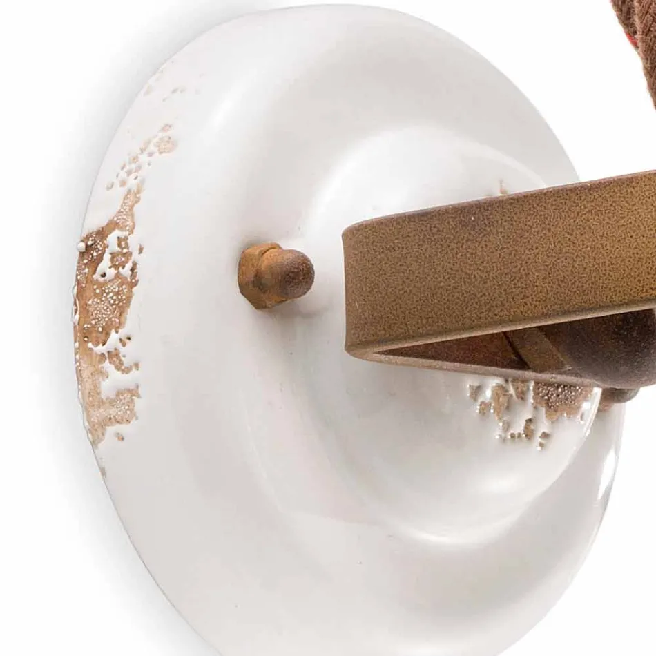 Muur verstelbare keramische en metalen spotlight Kendra Ferroluce Viadurini