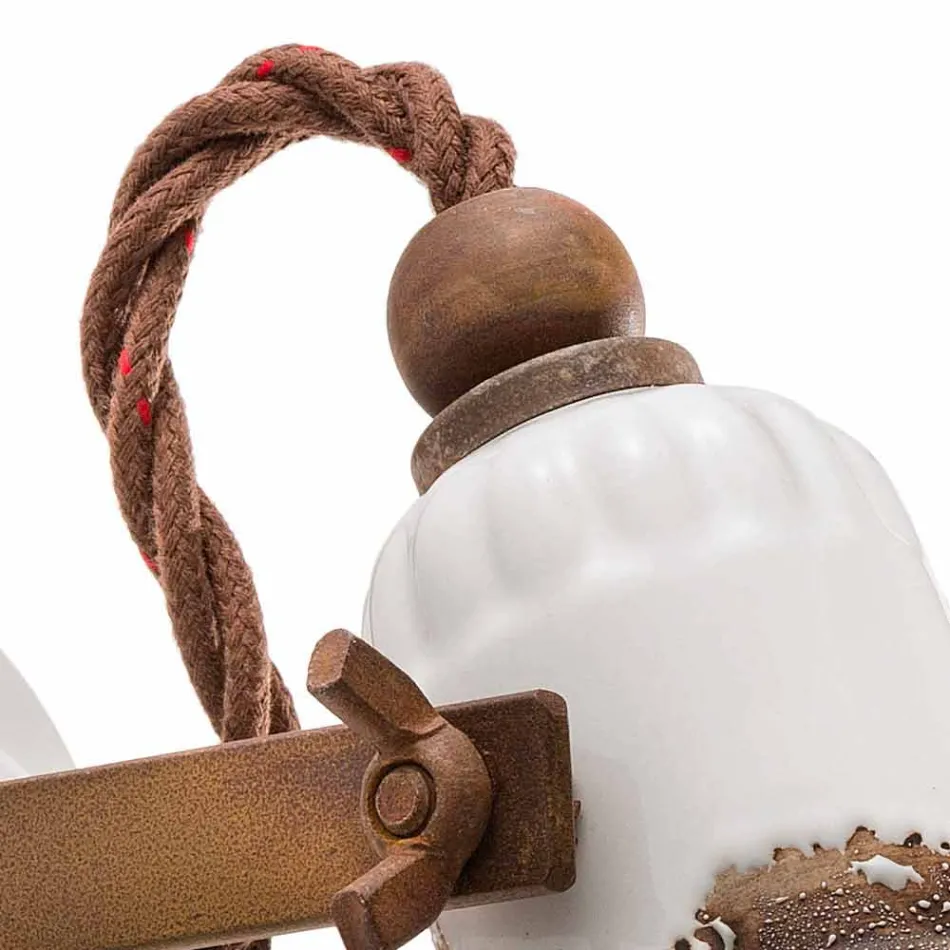 Muur verstelbare keramische en metalen spotlight Kendra Ferroluce Viadurini