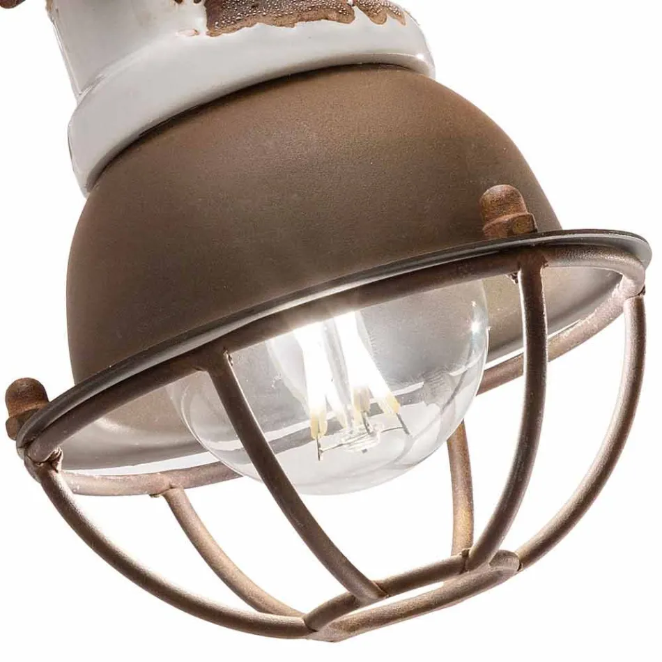 Muur verstelbare keramische en metalen spotlight Kendra Ferroluce Viadurini