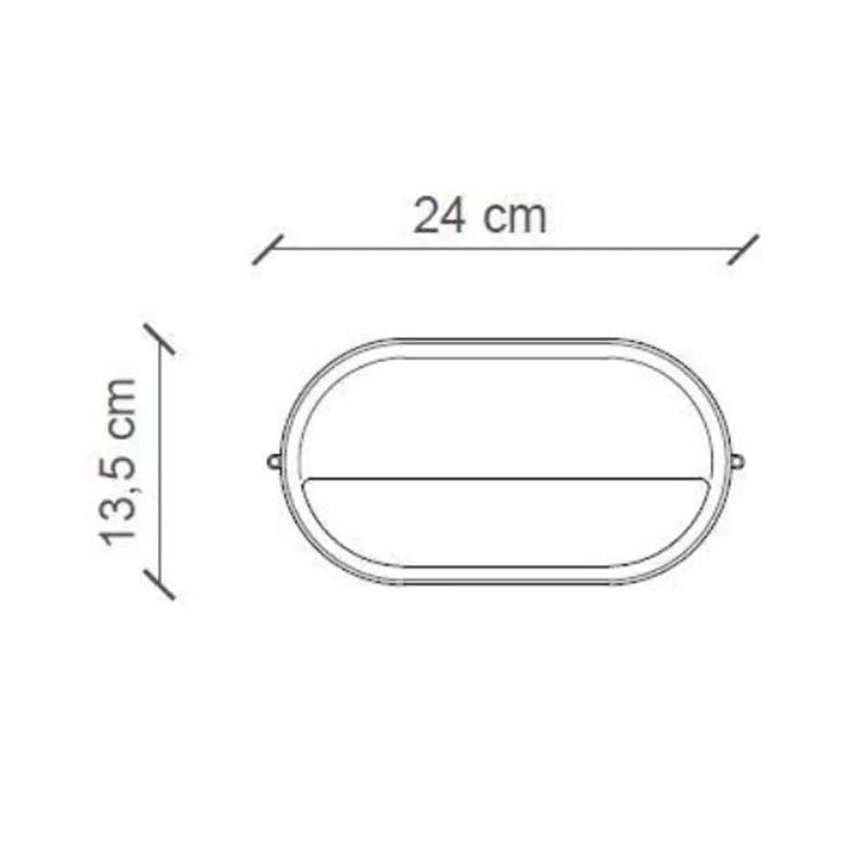 Horizontale buitenwandlamp van keramiek met de hand beschilderde bloemen - Brindisi Viadurini