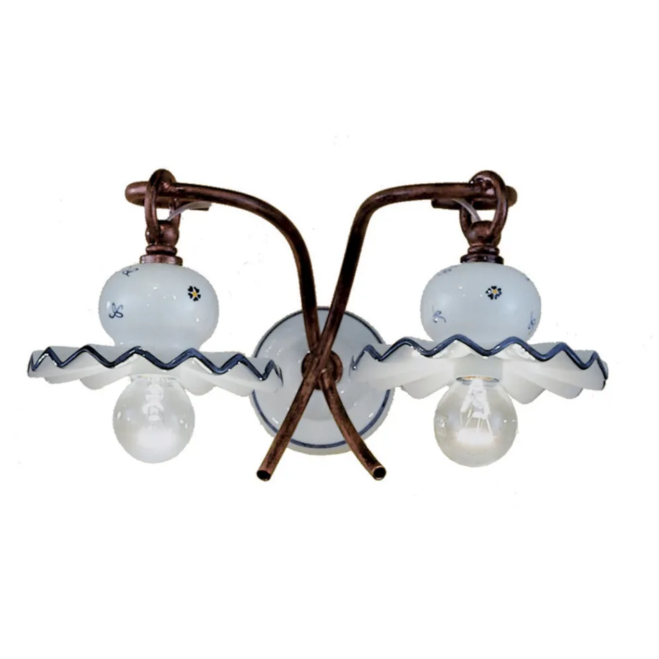 keramische wand muur versierd met de hand Ferroluce Roma Viadurini