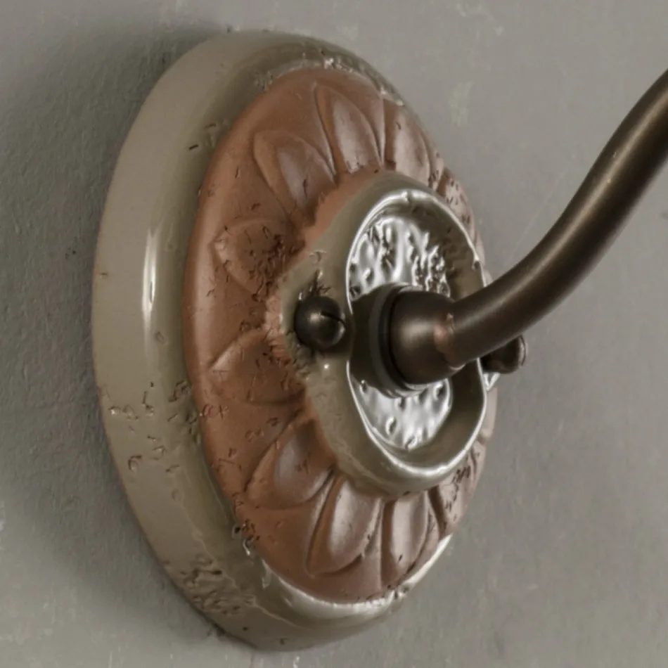 Ronde ambachtelijke tuinapplique in Galestro Made in Italy - Toscot Spoleto Viadurini