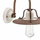 Applique industriële stijl metaal en keramiek Ferroluce Viadurini