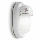 Verticale buitenwandlamp van keramiek met de hand beschilderde bloemen - Brindisi Viadurini