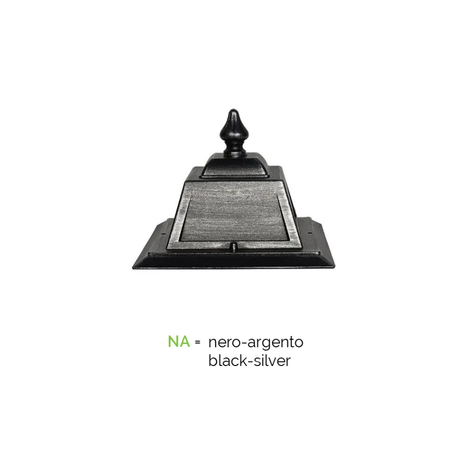 Vintage buitenwandlamp van aluminium en glas gemaakt in Italië - Doroty Viadurini