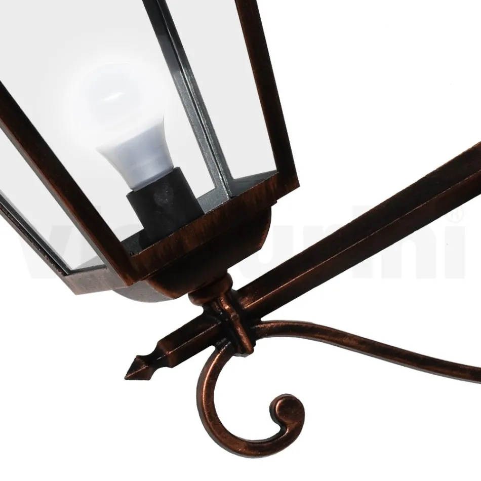 Vintage buitenwandlamp van aluminium en glas gemaakt in Italië - Doroty Viadurini