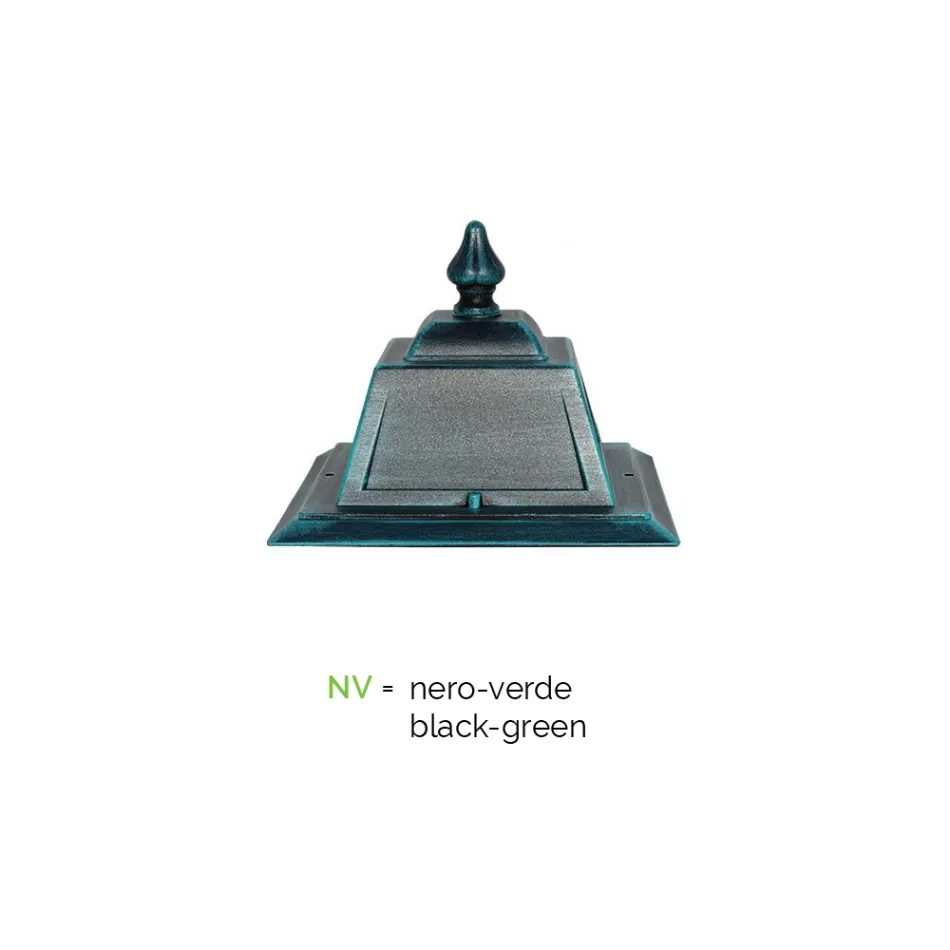 Vintage buitenwandlamp van aluminium en glas gemaakt in Italië - Doroty Viadurini