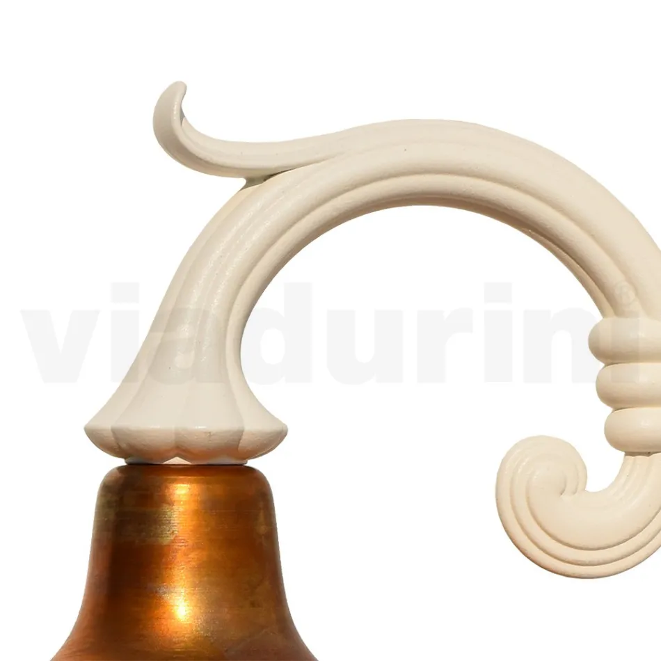 Vintage tuinapplique in aluminium en messing gemaakt in Italië - Adela Viadurini