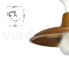 Vintage tuinapplique in aluminium en messing gemaakt in Italië - Adela Viadurini