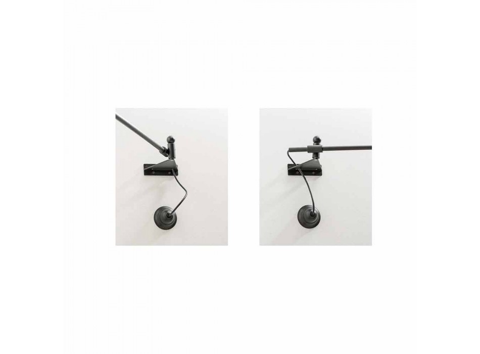 Zwarte Vintage Artimeta Wandlamp met Beweegbare Arm, 1960s
