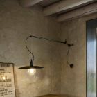 Vintage messing wandlamp met beweegbare arm - Meridiana Aldo Bernardi Viadurini
