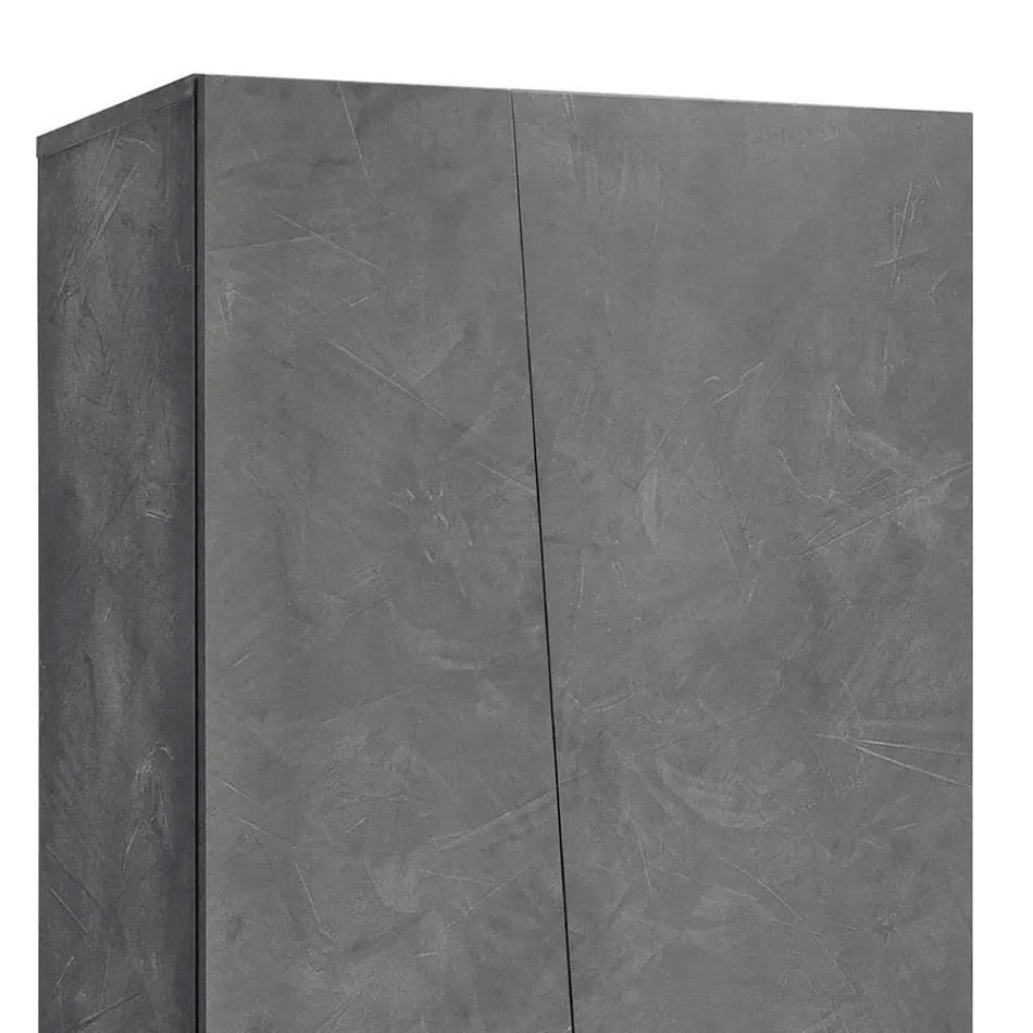 2-deurs kledingkast in duurzaam wit of leisteen melamine hout - Joris Viadurini