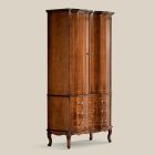 Klassieke houten kledingkast met 2 deuren en 3 lades Made in Italy - Luxe Viadurini