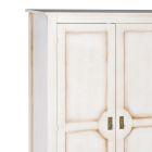 Gepatineerde witte houten kledingkast met 2 deuren Made in Italy - Agni Viadurini