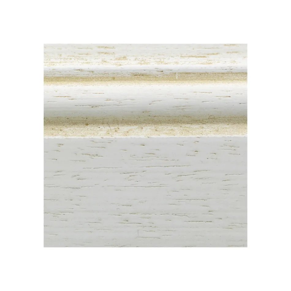 Gepatineerde witte houten kledingkast met 2 deuren Made in Italy - Agni Viadurini