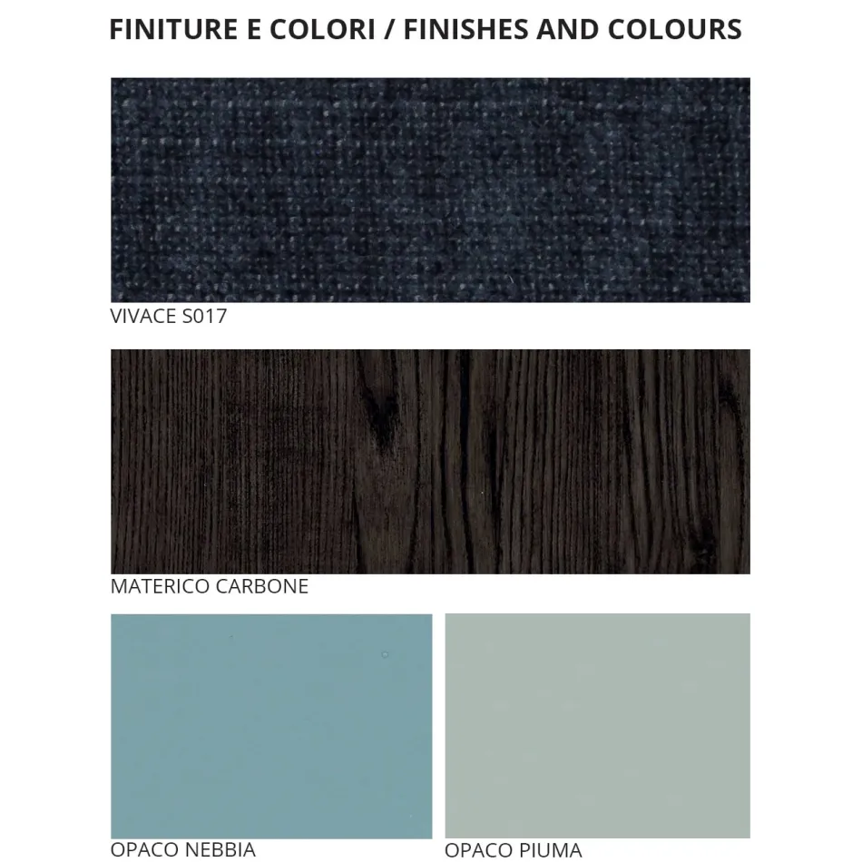 Slaapkamermeubilair met 7 elementen moderne stijl Made in Italy - Polynesië Viadurini