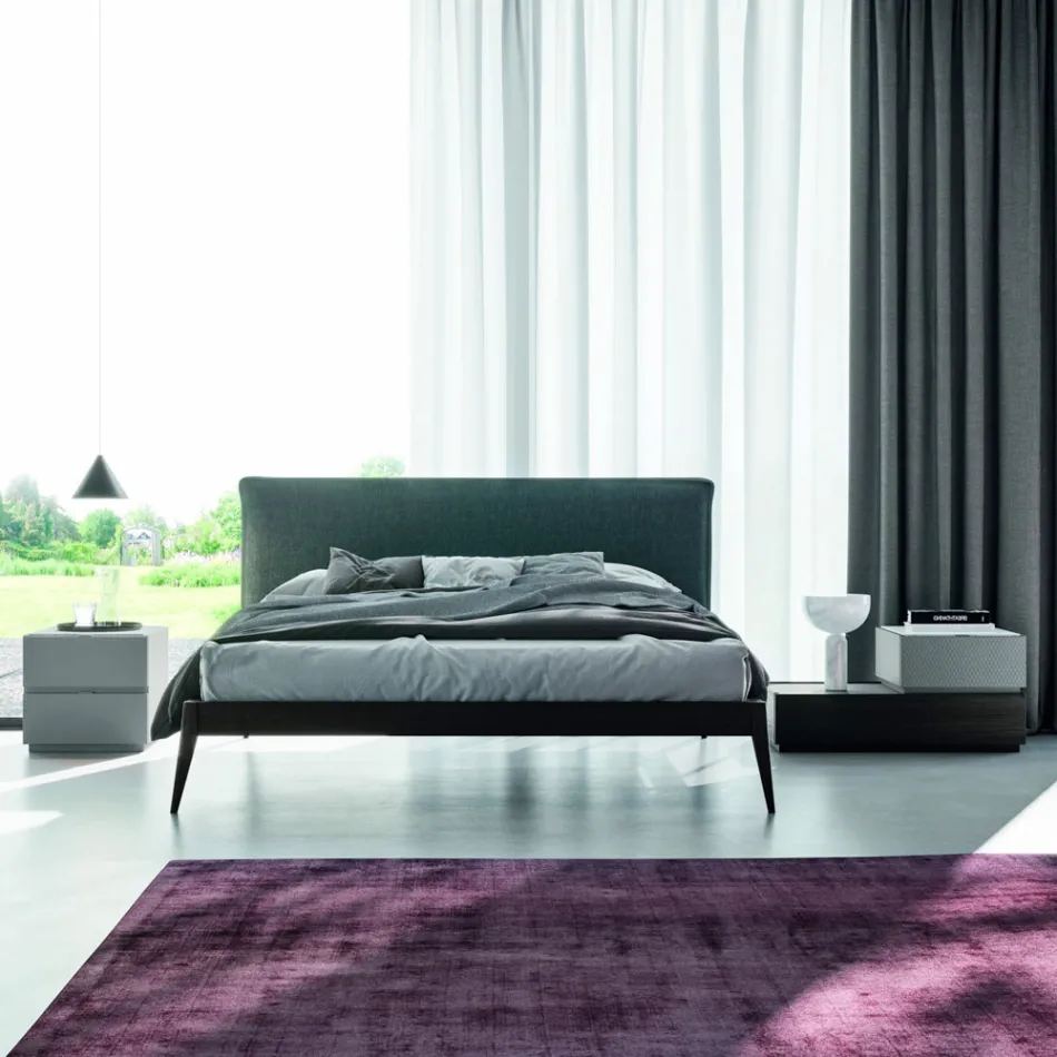 Slaapkamermeubilair met 7 elementen moderne stijl Made in Italy - Polynesië Viadurini