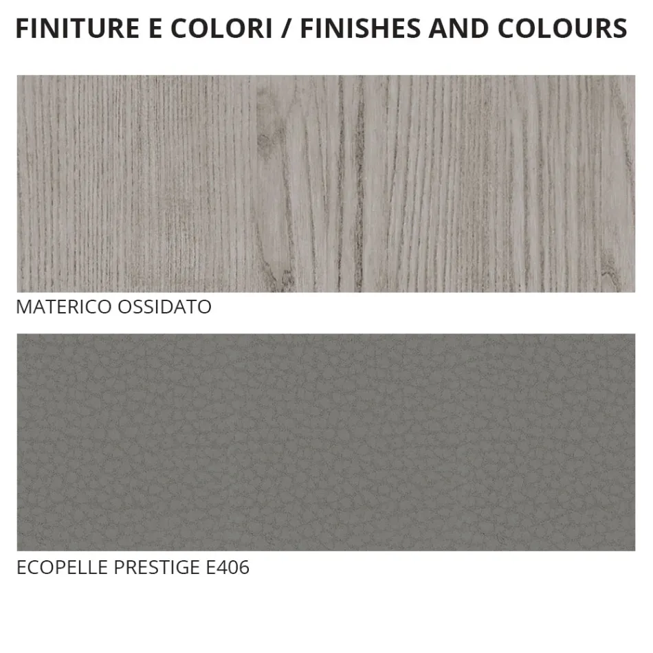 Tweepersoonsslaapkamermeubels met 4 elementen Made in Italy - Lucania Viadurini