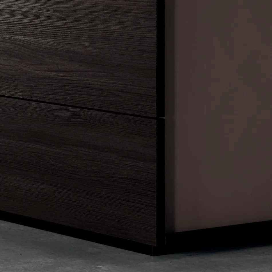 Tweepersoonsslaapkamermeubels met 5 elementen Made in Italy - Scampia Viadurini