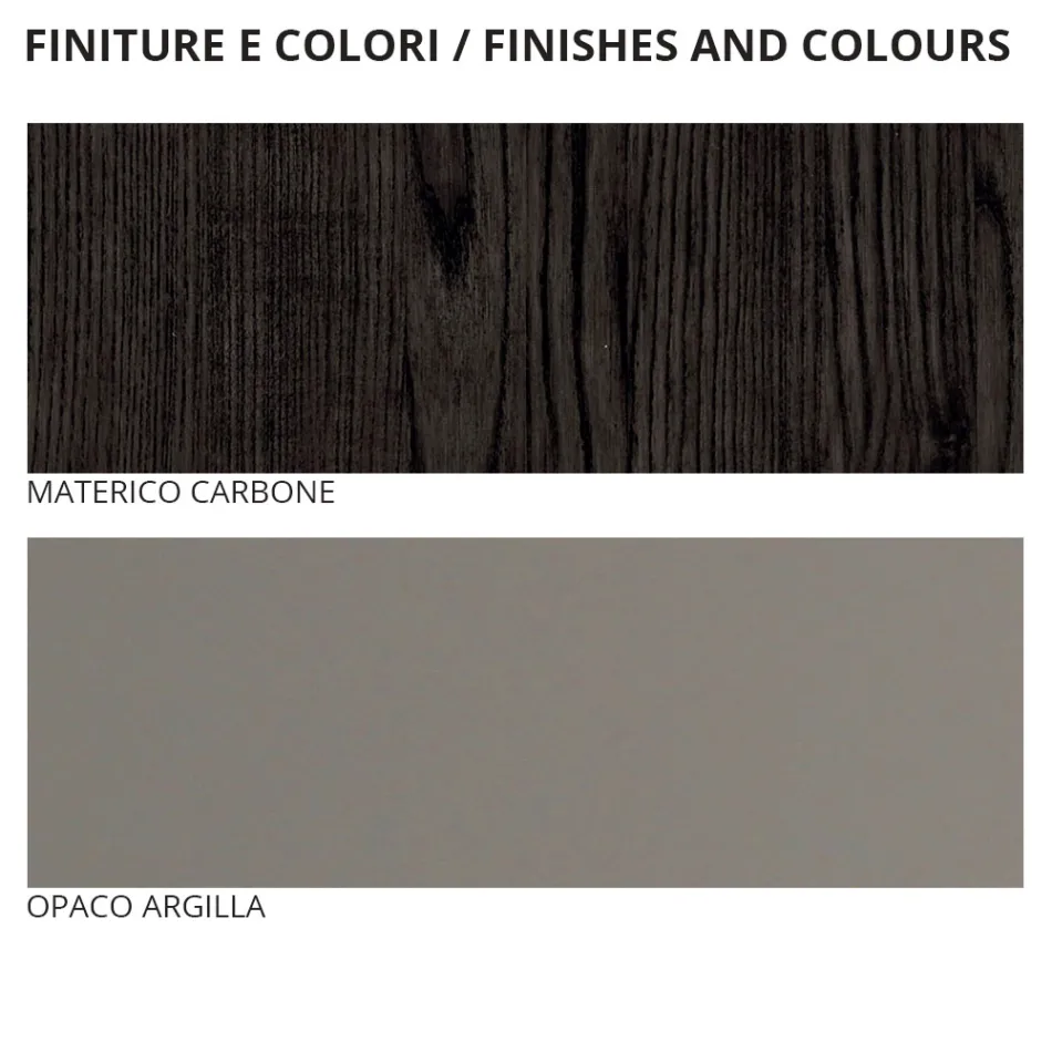 Tweepersoonsslaapkamermeubels met 5 elementen Made in Italy - Scampia Viadurini