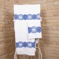Italiaanse handgemaakte handdoek met handgemaakte print in katoen - Viadurini van Marchi