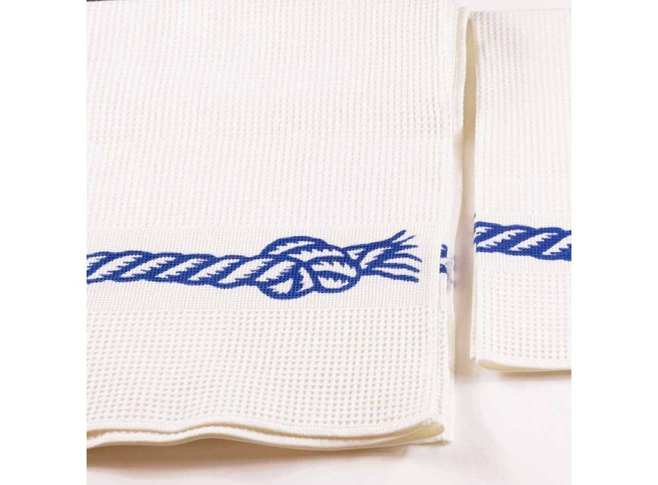 Handdoek uit katoen uit één stuk, gemaakt in Italië - Merken Viadurini