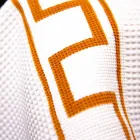 Eendelige Italiaanse katoenen handgedrukte kunsthanddoek - merken Viadurini