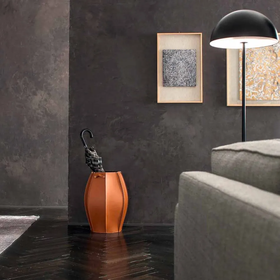 Audrey paraplustandaard met modern design in leer, gemaakt in Italië Viadurini