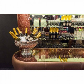Barteller met glitterglazen blad Made in Italy, luxe - Calcutta