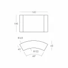 Modulaire toog Slide Snack Witte heldere bar gemaakt in Italië Viadurini