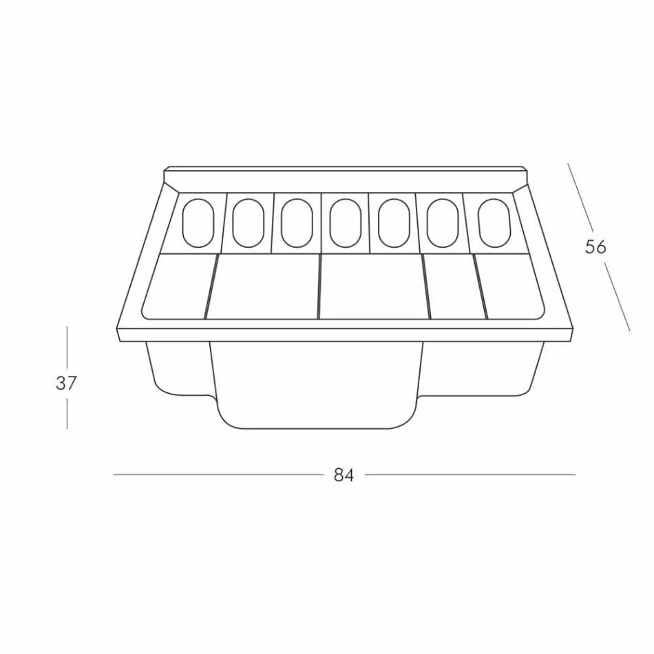 Barkruk in moderne stijl Slide Break Line bright made in Italy Viadurini