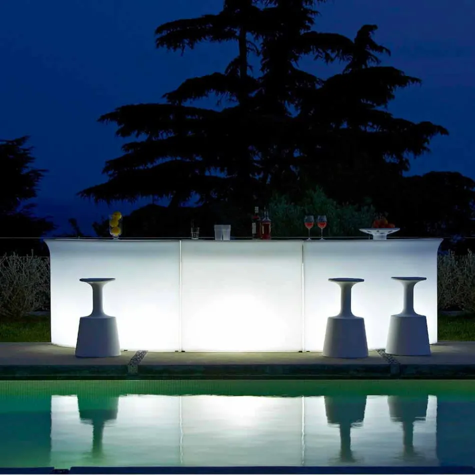 Barkruk in moderne stijl Slide Break Line bright made in Italy Viadurini