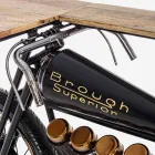 Modern design consolestang in mangohout en stalen motorfiets - sjalot Viadurini