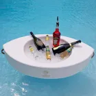 Trona varen witte eco-lederen drijvende bar gemaakt in Italië Viadurini