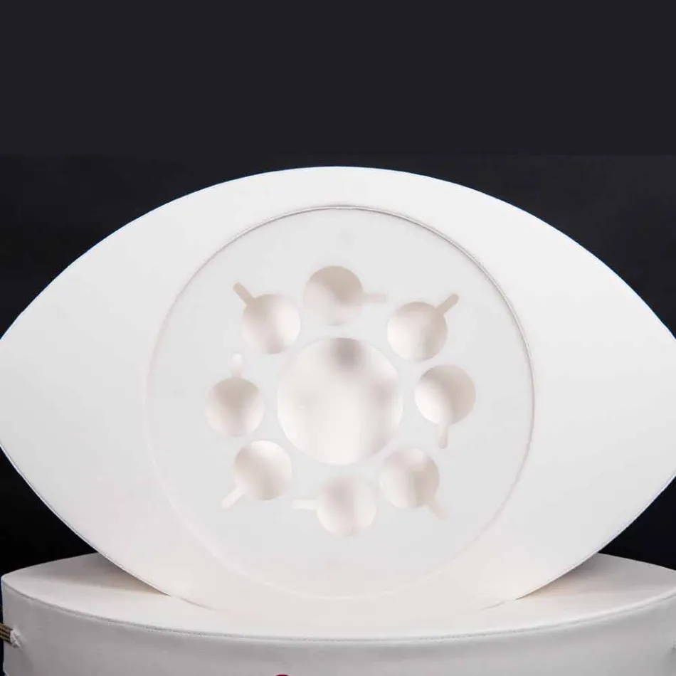 Trona varen witte eco-lederen drijvende bar gemaakt in Italië Viadurini