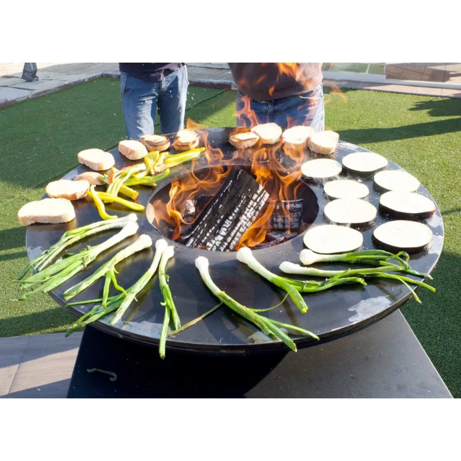 Met kookplaat en houthoudercompartiment - Giorgione Viadurini