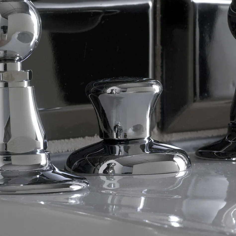 Bidetmengkraan met 3 gaten en interne messing Levering Made in Italy - Noriana Viadurini