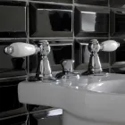 Bidetmengkraan met 3 gaten en interne messing Levering Made in Italy - Noriana Viadurini