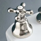 3-gaats bidetmengkraan Afvoer Interne levering Handgemaakt messing - Ercolina Viadurini