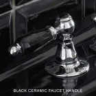 3-gats wastafelmengkraan met klassieke hendels in handgemaakt messing - Noriana Viadurini