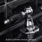 3-gats wastafelmengkraan met messing afvoer Klassieke handgemaakte stijl - Noriana Viadurini